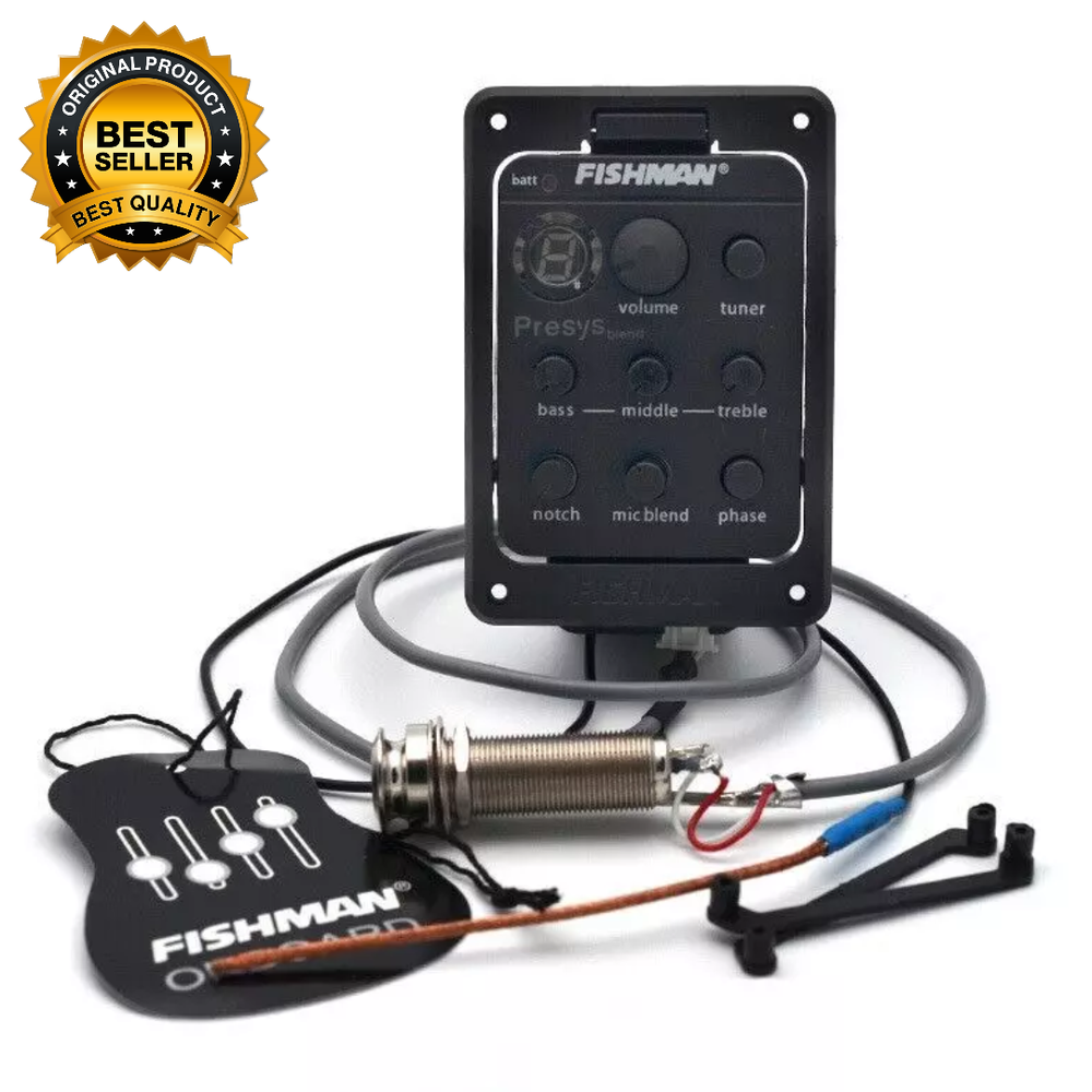 Fishman 301 Presys Piezo Pickup Mic Blend Dual Model Preamp Tuner For Guitar