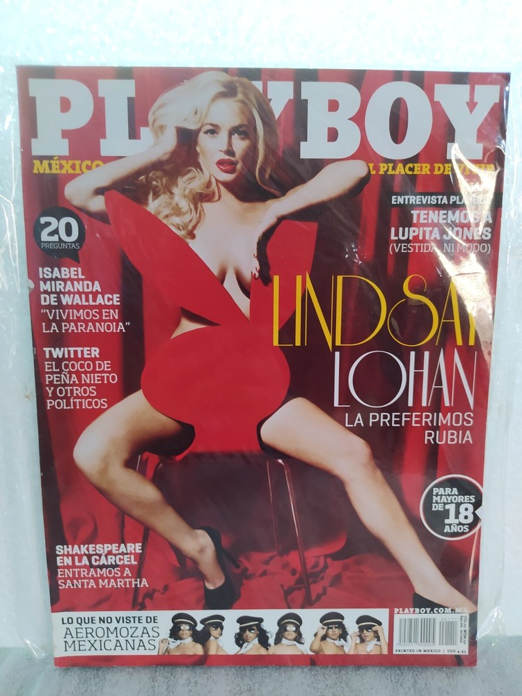 Lindsay Lohan January 2012 Playboy Mexico Magazine New Sealed