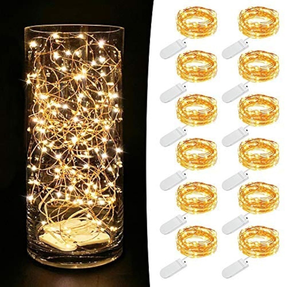 LED Fairy Lights Battery Operated String Lights [12 Pack] 7.2ft 20 Battery Po...