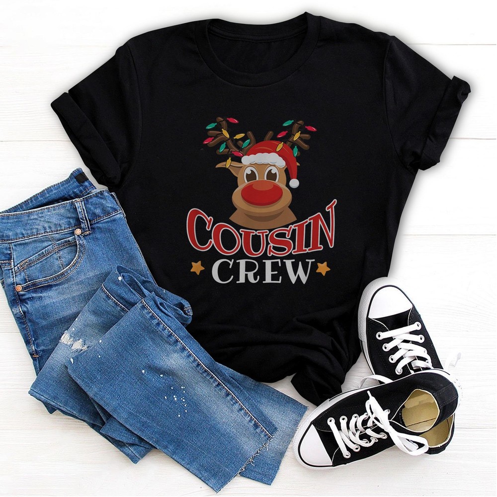 Christmas Cousin Crew Funny Reindeer Matching Pajama Gift T-Shirt