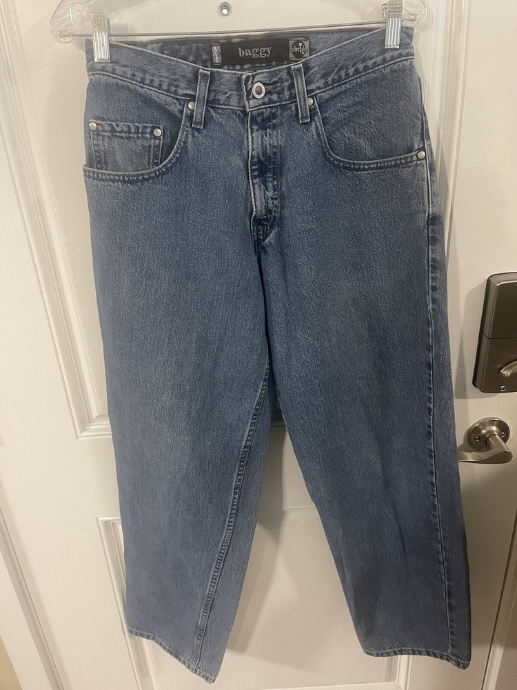 Vintage 90s Levi’s Silver Tab Baggy Wide Leg Denim Jeans Blue 30x30 USA Baggy