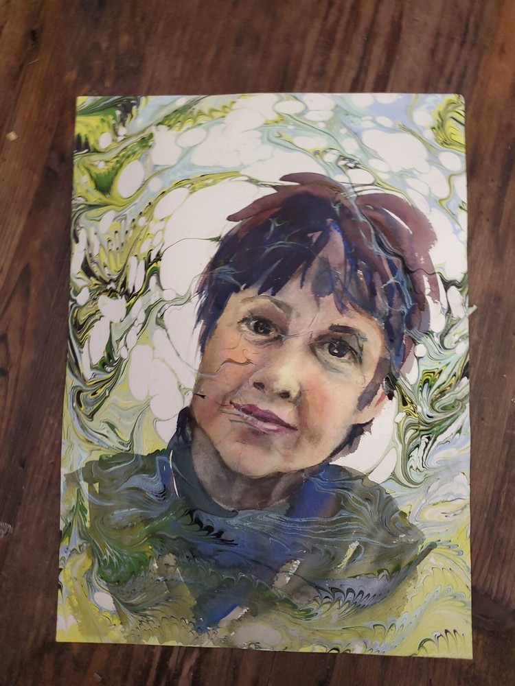 10 By 14 Water Color Portrait Of Lady