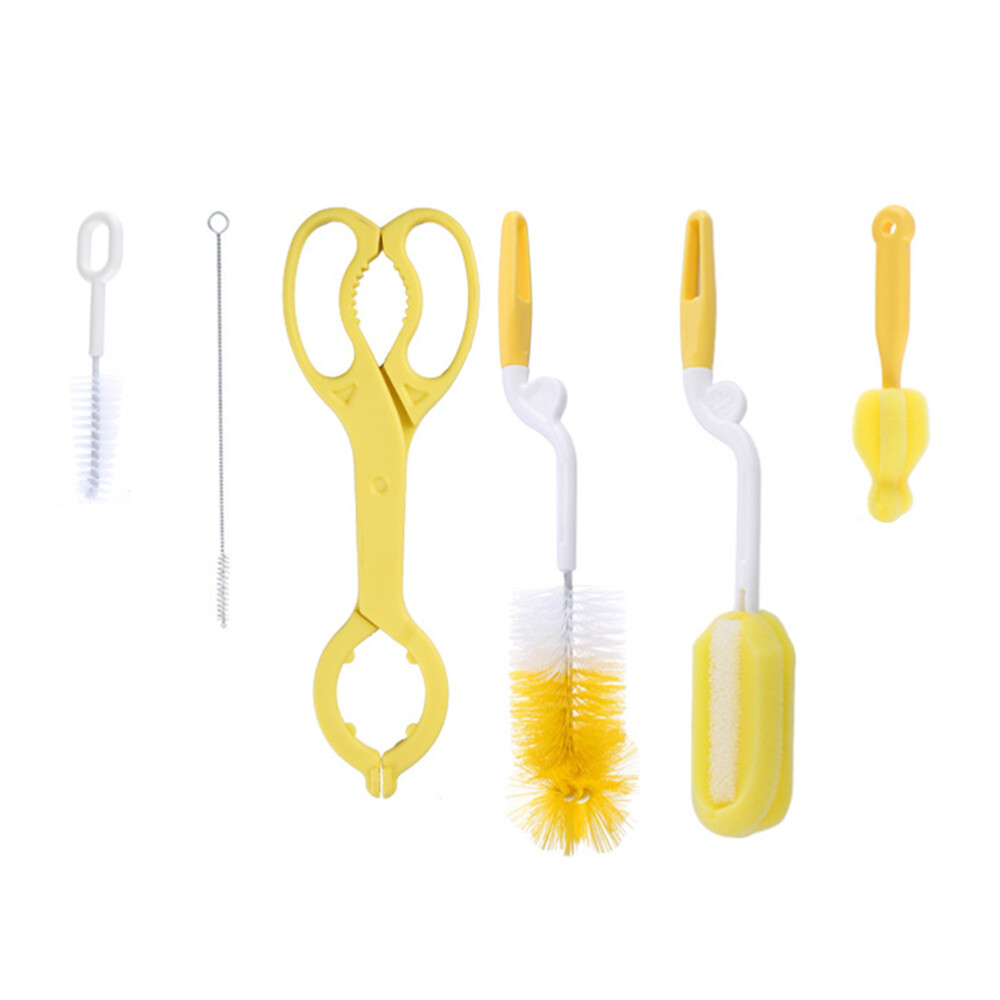 7-Piece Sponge Cleaning Brush Set for Baby Bottles and Straws