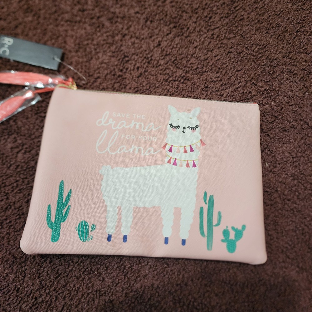 Llama Print Waterproof Travel Cosmetic Bag for Makeup Toiletries