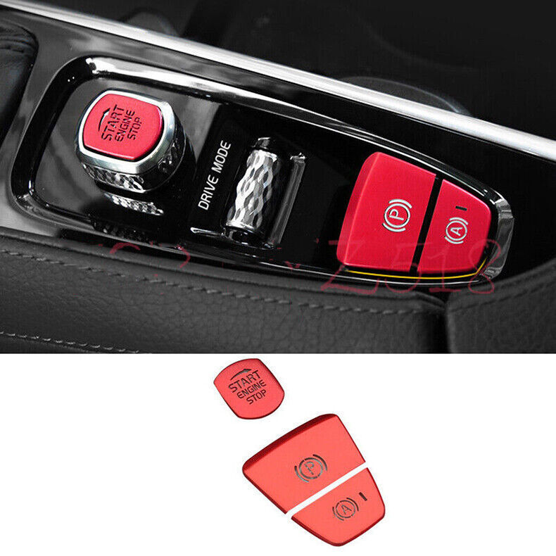 Volvo S90 2017-2025 Red Interior Shift Panel P Gear Brake Hold Button Trim
