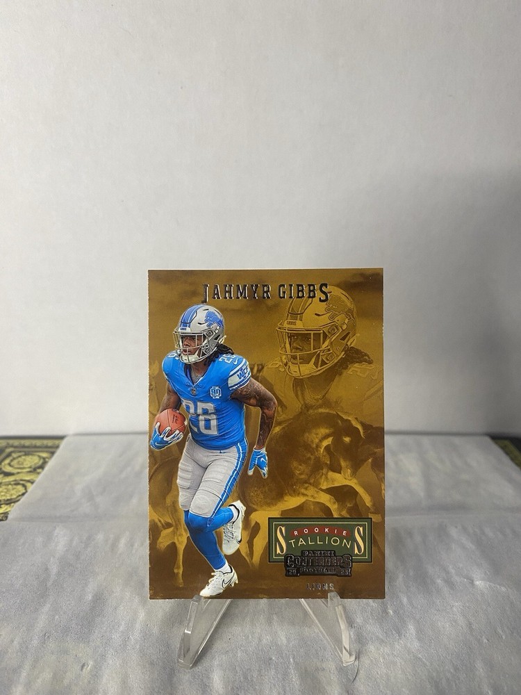 2023 Jahmyr Gibbs Panini Contenders Rookie Stallions #13 RC Lions