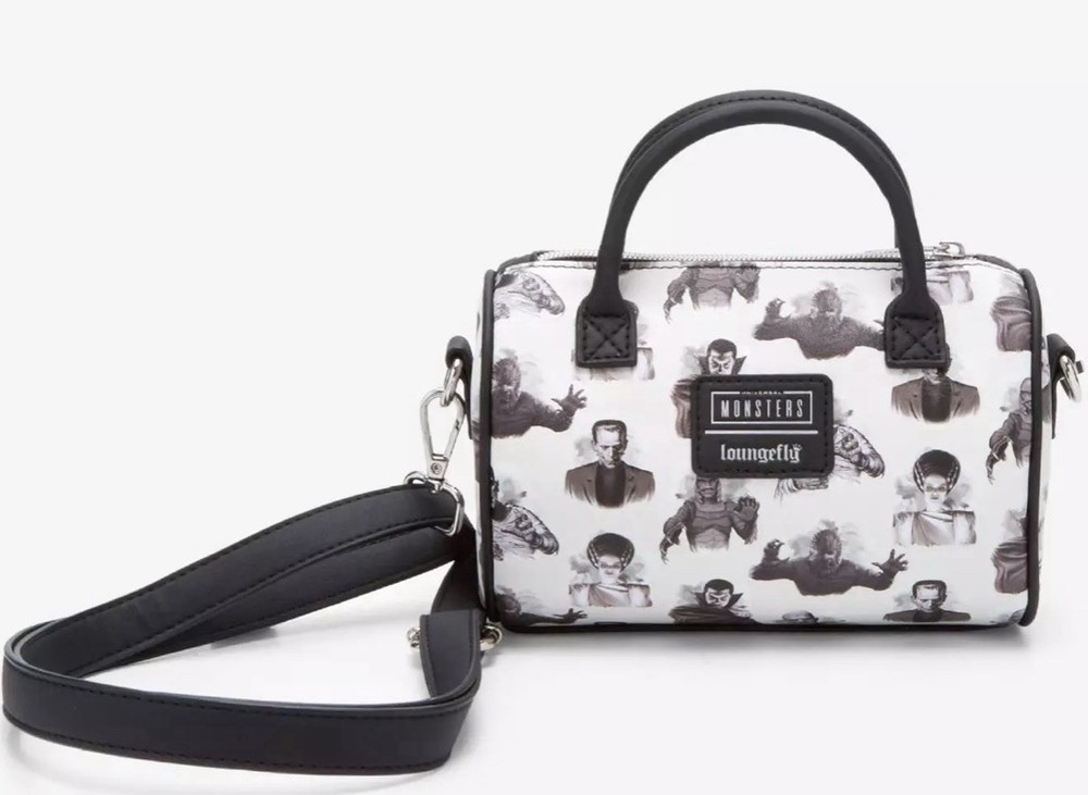Loungefly Universal Monsters Black and White Crossbody Purse New