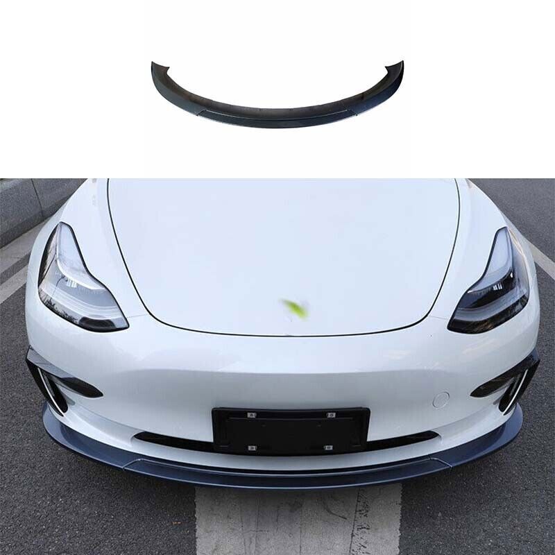 17-2022 Fit For Tesla Model 3 Spoiler Splitter Front Bumper Lip Silver Sport 1PC