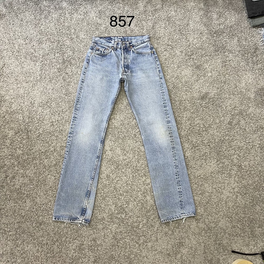 Vintage Levi’s 501 Jeans actual 26x30 Light Wash Blue Distressed USA