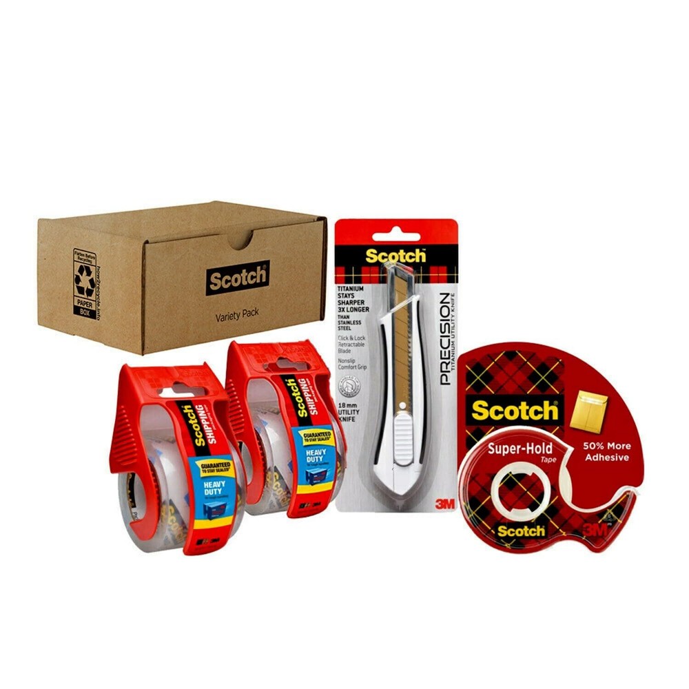 Scotch Shipping Pack, Complete Scotch Shipping Tape Dispenser Kit with Scotch...
