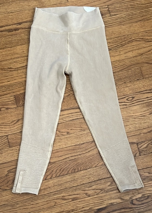 Aerie Seamless Washed Rib High Waist Legging in Tan Braided Size L Offline Collection