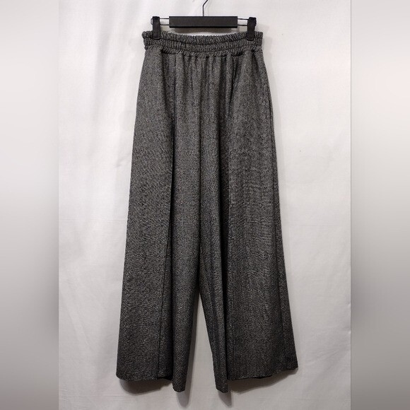 Bethel Womens OS Gray Wool Blend Wide Leg Boho Pants 90s Y2K Retro Lagenlook