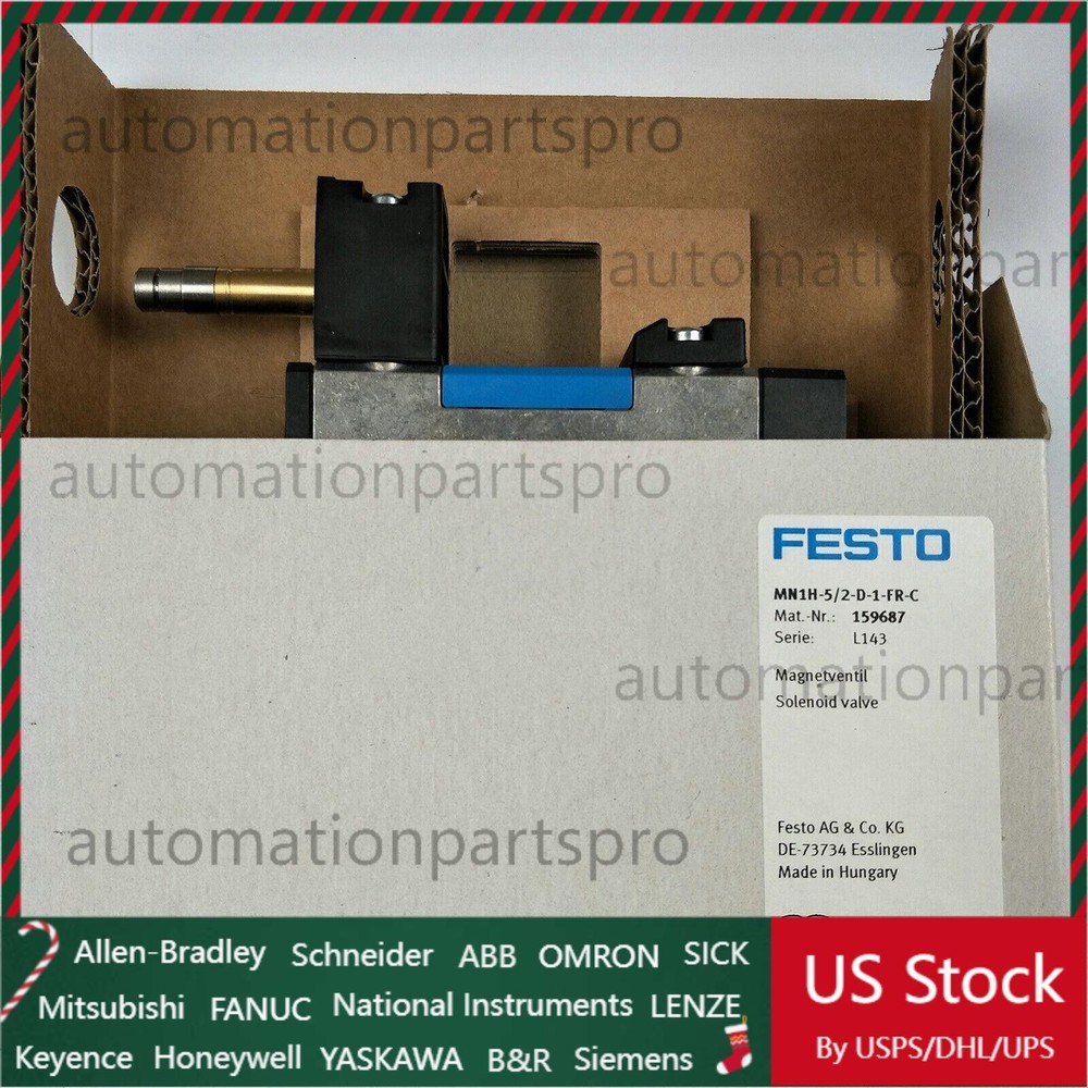 New MN1H-5/2-D-1-FR-C Festo 159687 Solenoid valve Fast Shipping