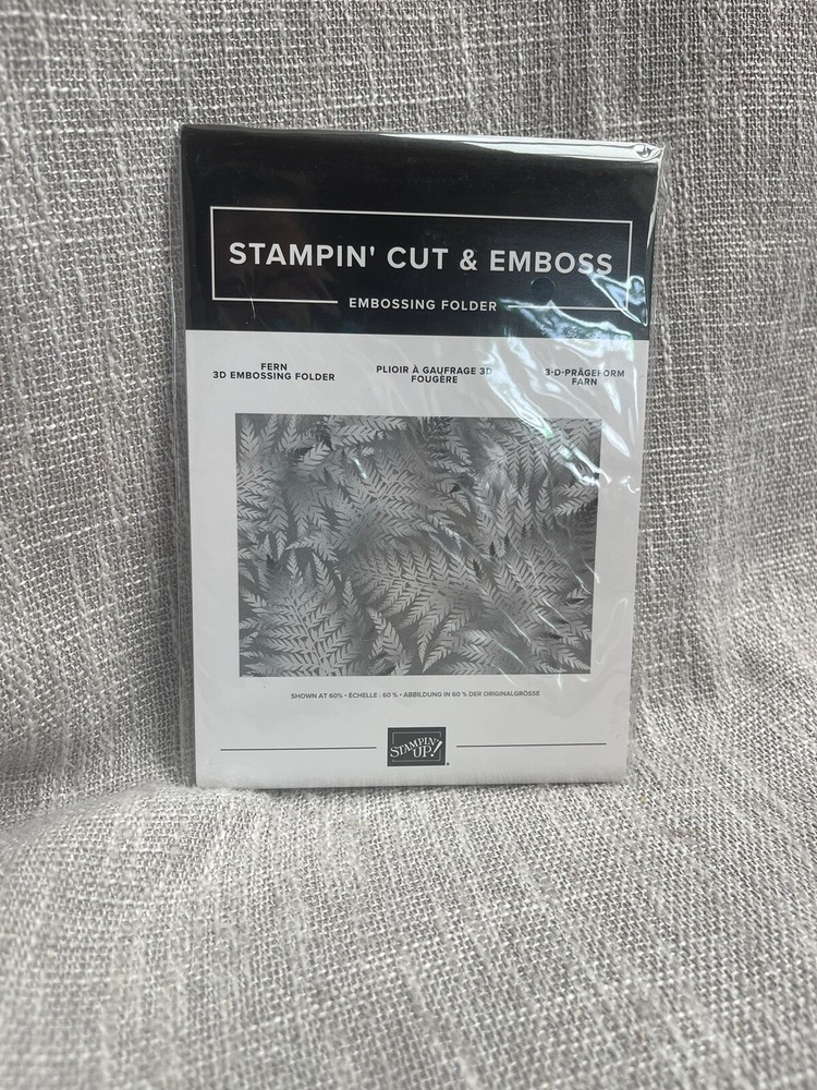 Stampin Up Cut & Emboss Fern 3D Embossing Folder 158804 Botanical Background