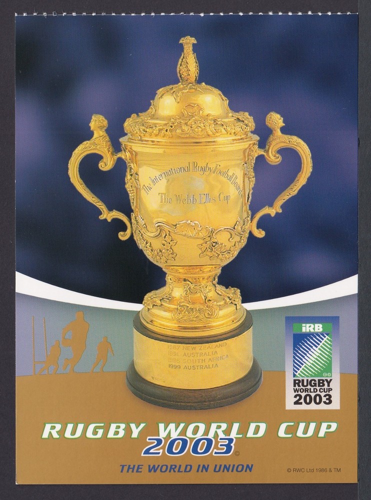 Australia 2003 Rugby World Cup The World in Union Unused Postcard