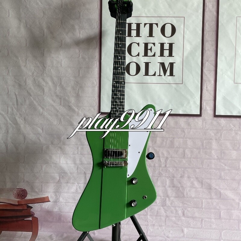 Factory Green Firebird Electric Guitar H Pickup Banjo Tuner Chrome Hardware