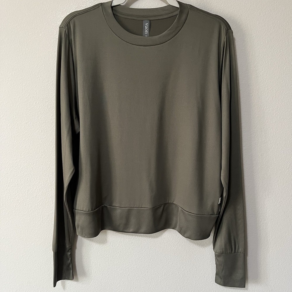 Vuori NWT Daydream Crew Oregano Green Size XL Long Sleeve