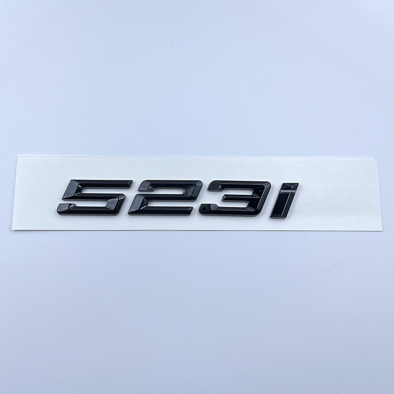 523i REAR LETTERING LID TRUNK BADGE EMBLEM FOR BMW E60 F10 5 SERIES GLOSS BLACK