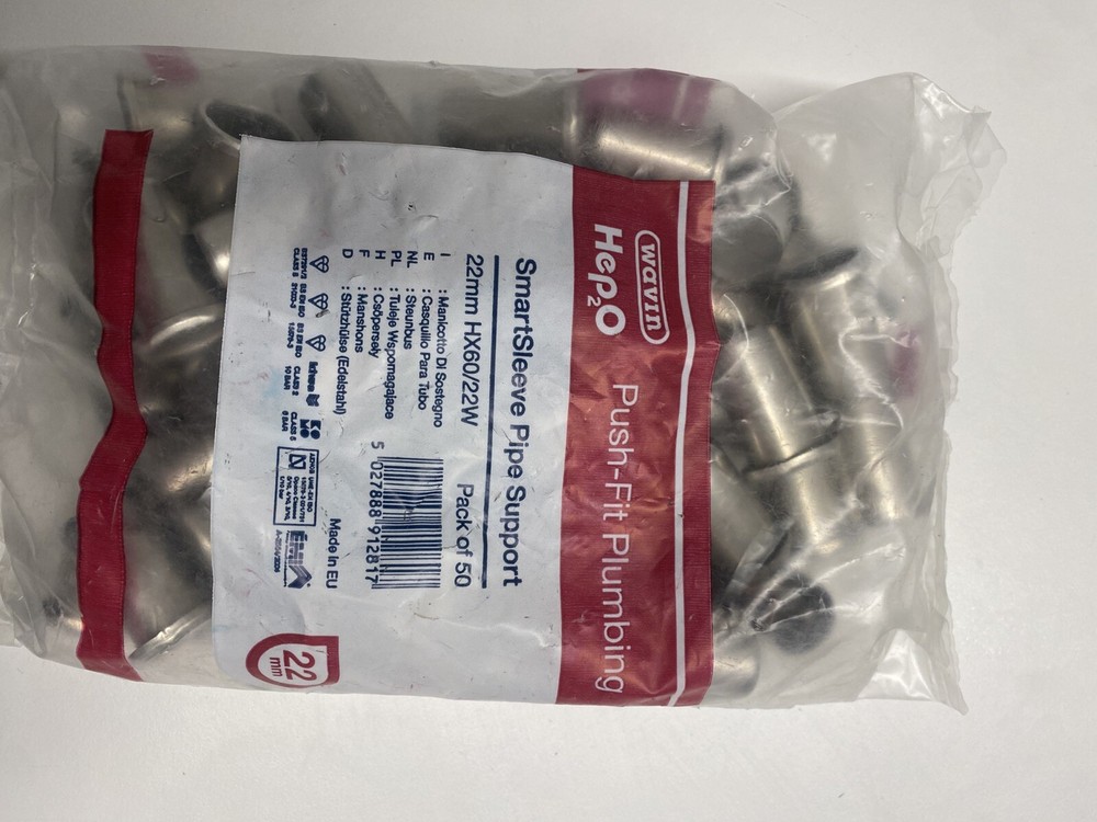 22mm Hep2o Pipe Inserts/support Sleeves.Pack of 50 Low Price at Limited Time!-image