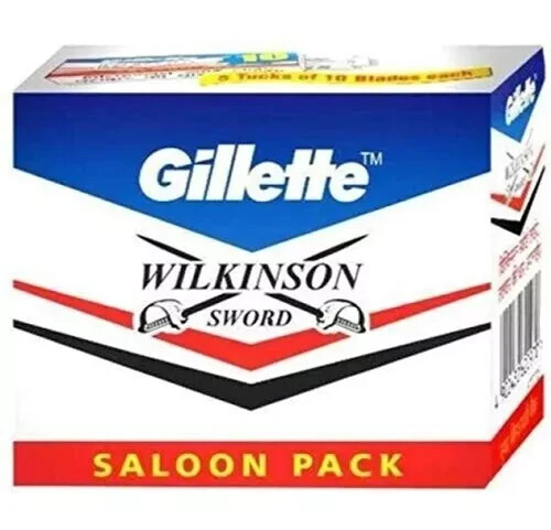 GILLETTE WILKINSON SWORD Blades Double Edge Razor 50 Blades Pack of 1