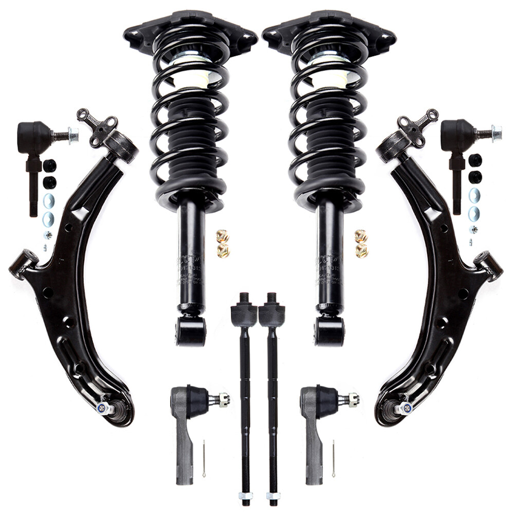 10pcs Struts Tie Rod Control Arm Sway Bar Kit for 2000-2006 Nissan Sentra
