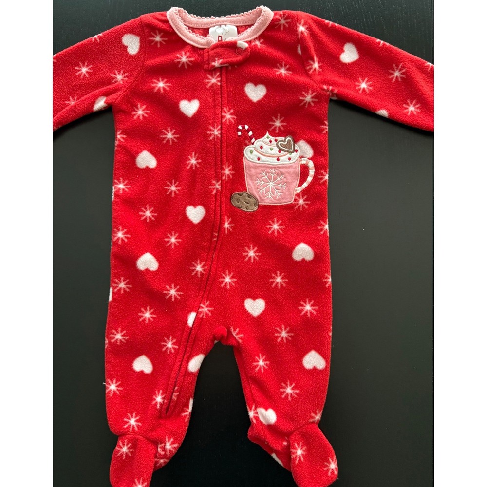 Koala Baby Hot Cocoa Footed Pajamas PJs Size 0-3 months Cozy Zip-In One-Piece