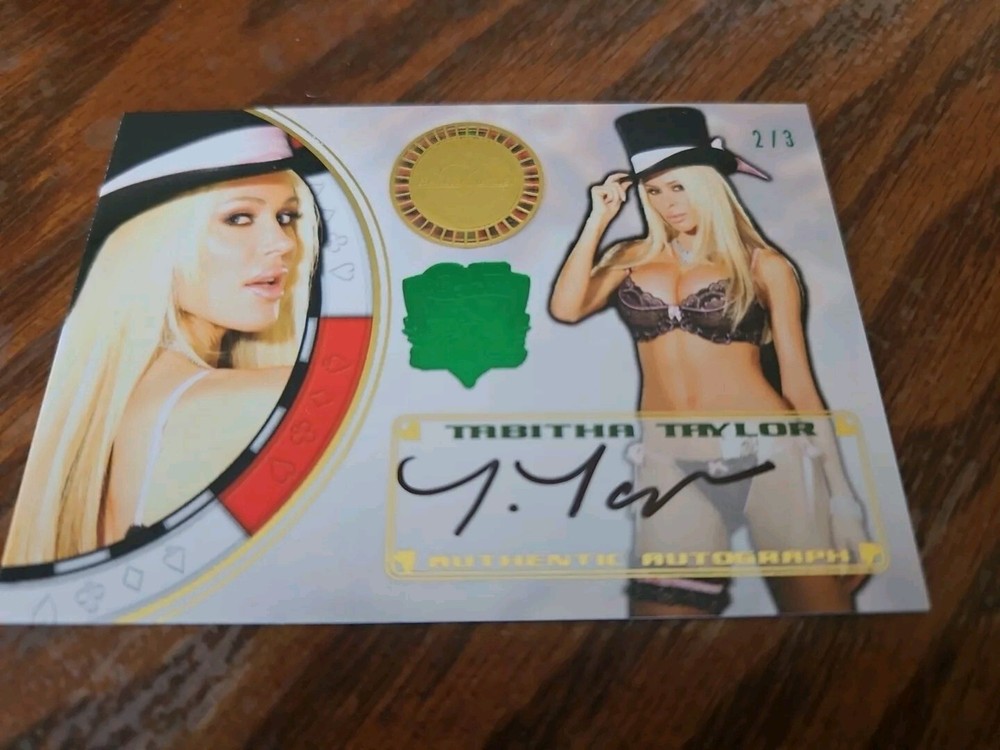 Benchwarmer 2012 Tabitha Taylor Vegas Baby Autograph Green Foil #2/3 Playboy