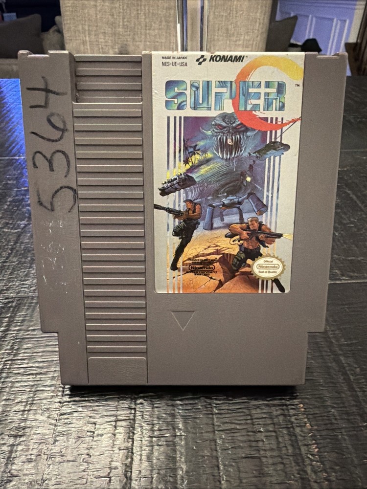 Super C Nintendo Entertainment System 1990 Super Contra NES Cartridge Tested
