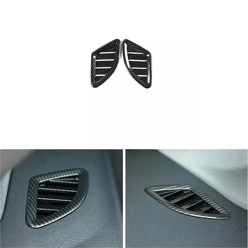 Carbon Fiber Dashboard Side Outlet Vent Cover Trim Fit For BMW X2 F39 2018-2021