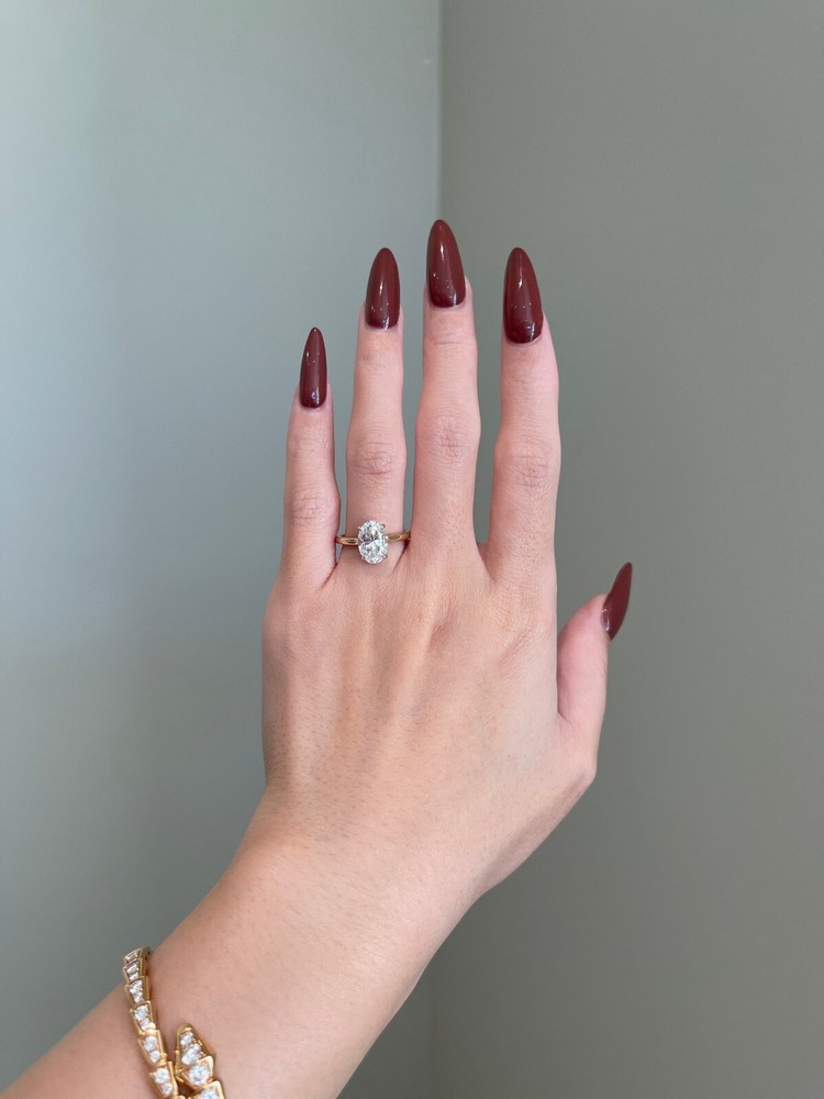 3ct Oval Moissanite 925 Silver Eternity Wedding Band for Women