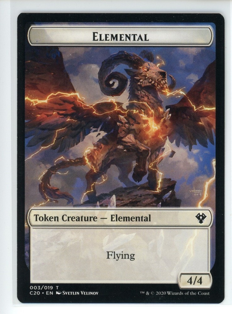 ELEMENTAL (003) // SOLDIER DOUBLE-SIDED TOKEN Commander 2020 #3//5 C20(LP)(MTG)-image