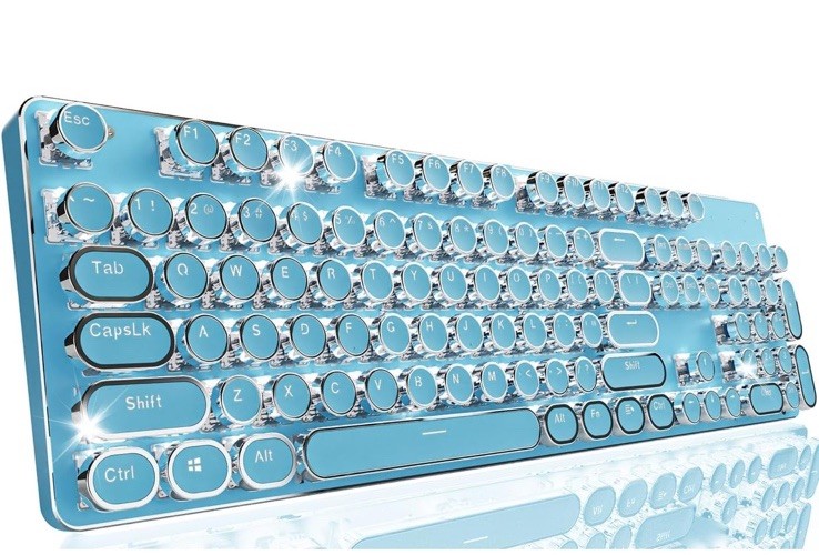 Vintage-Style EWEADN TK950 Wireless Mechanical Typewriter Keyboard