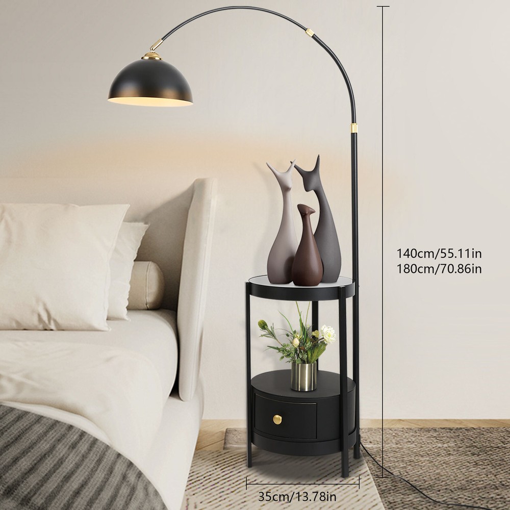 Modern Floor Lamp with Foot Switch for Bedroom or Living Room Reading Light  