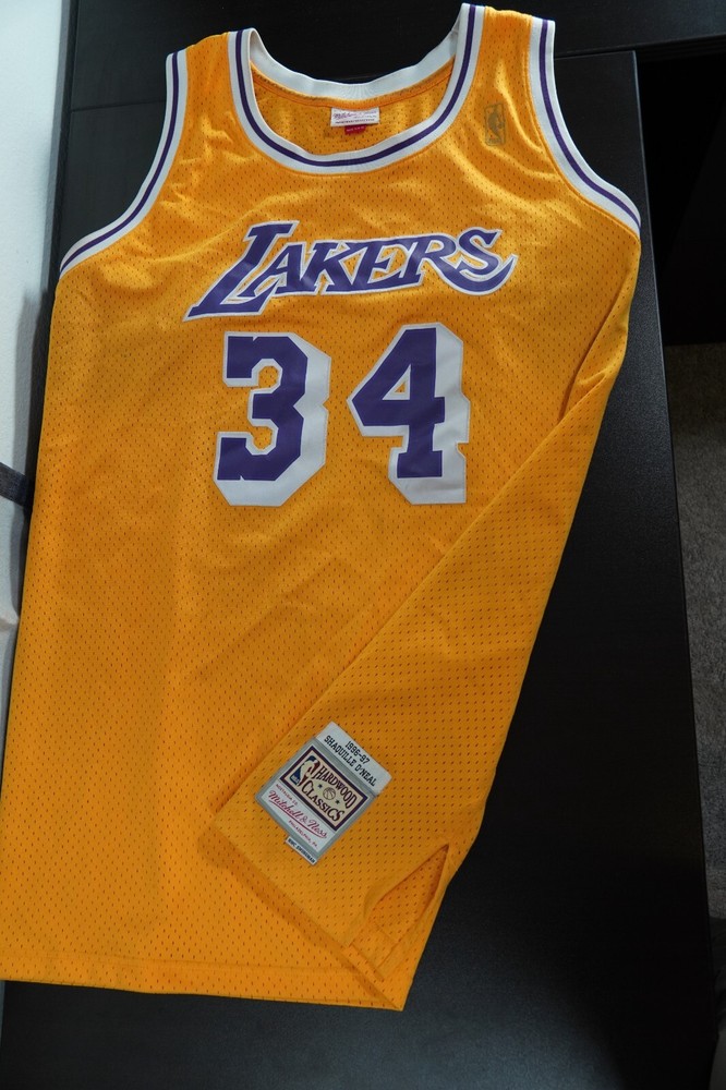 100% Authentic Shaquille O'Neal Mitchell & Ness 96-97 Lakers Jersey Sz 6XL