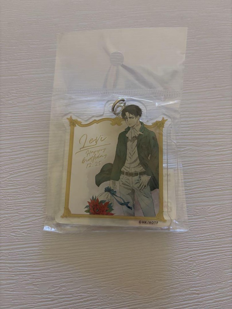 Attack On Titan Levi Birthday Acrylic Keychain