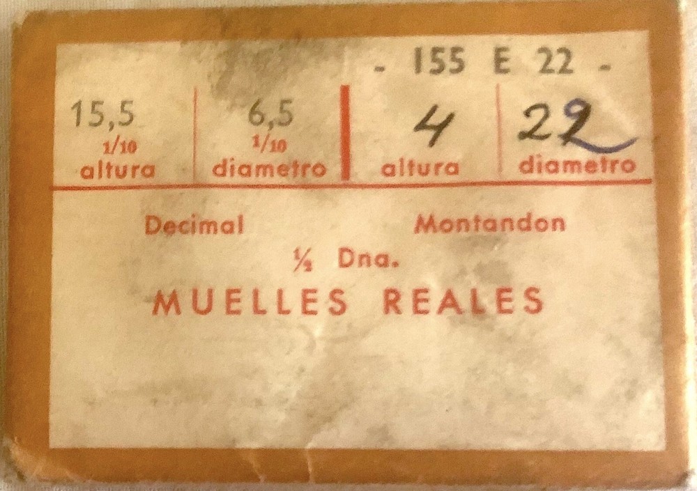 1X Mainspring 2640 15.5mm Ø 6.5 for Watch 155 E 22-4x22