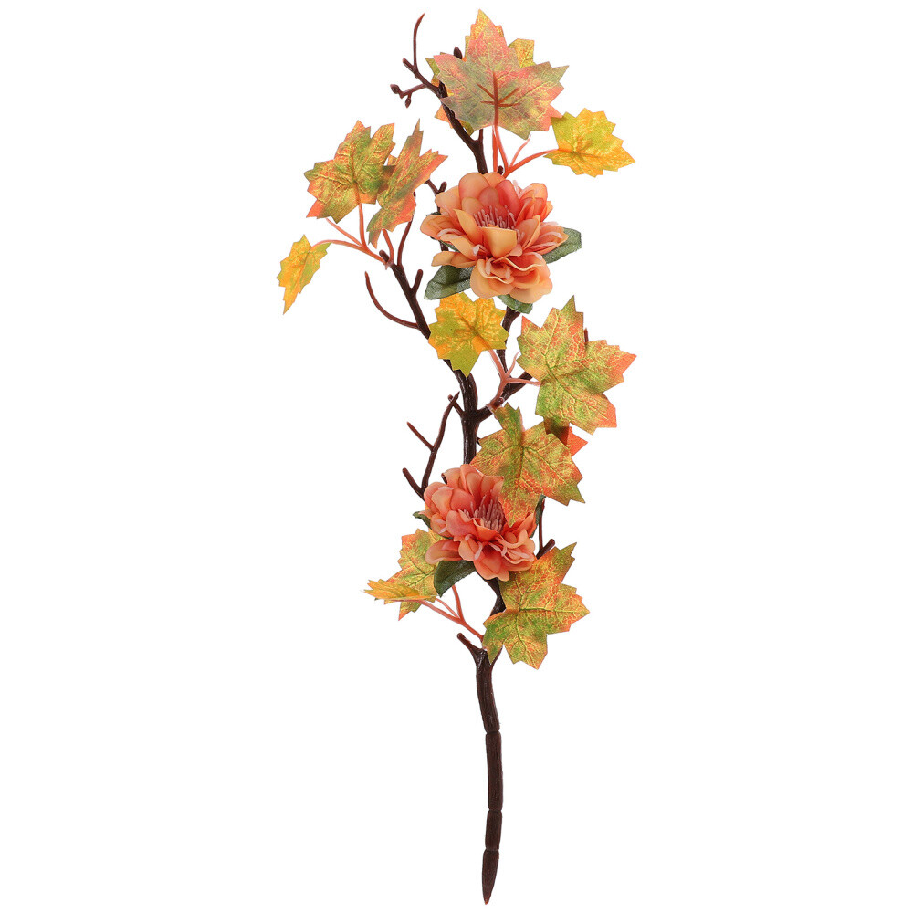 Fall Red Maple Leaf Branches for Thanksgiving Home Decor