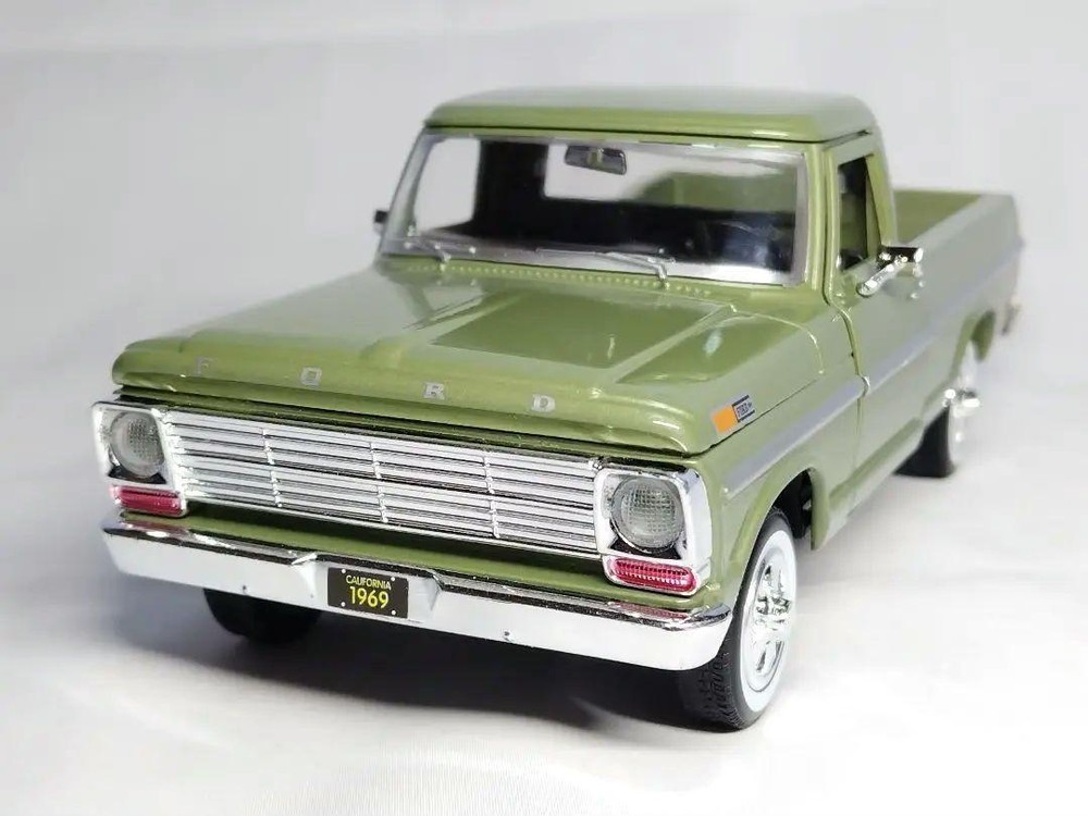 Motor Max 1969 Ford Pickup Truck Green 1:24 Diecast Free Shipping