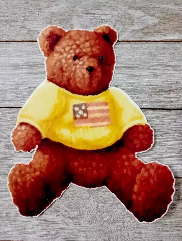 teddy bear crafts wall safe sticker 5.5 inch
