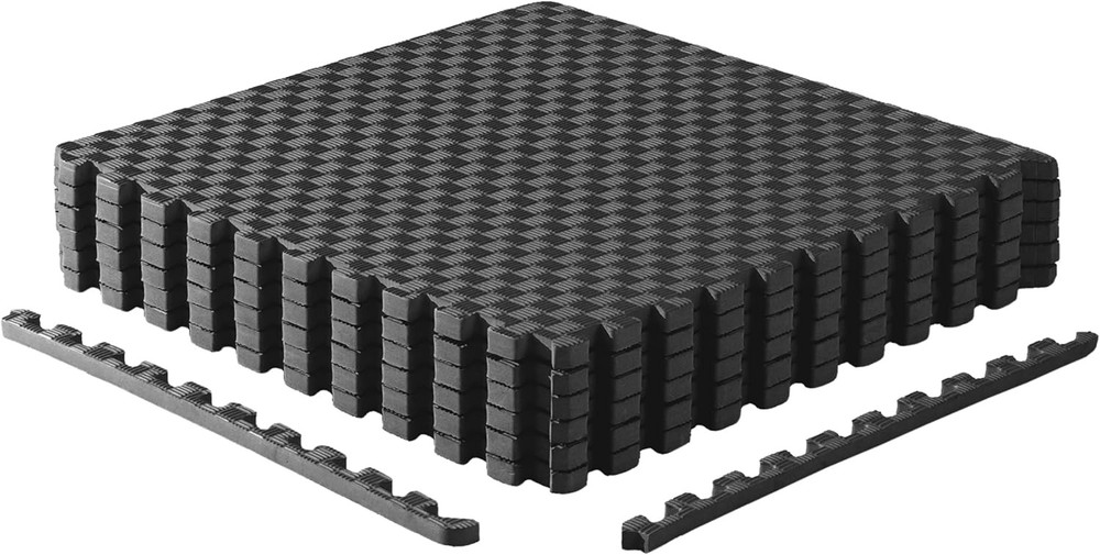 Interlocking Exercise Puzzle Mats 24x24 Inch 3/4 Inch Thick Multiple Colors