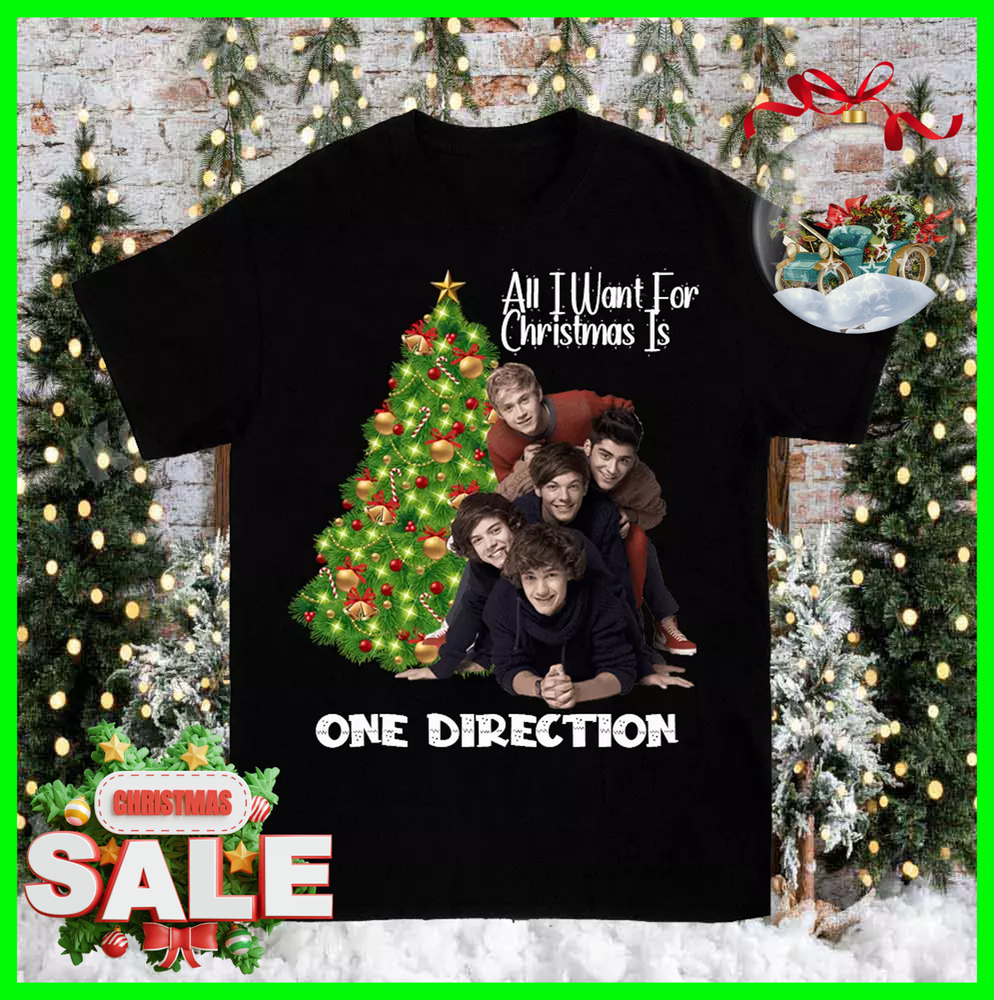 All I Want For Christmas Is One direction T-shirt Cotton All Size