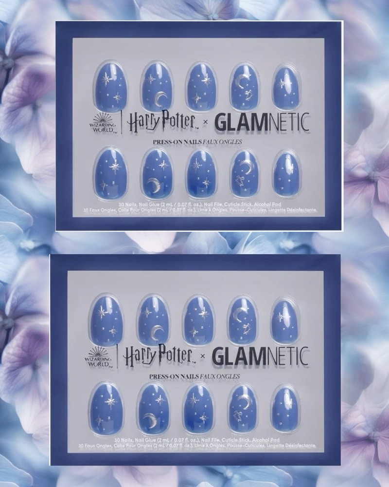 GLAMNETIC Harry Potter Luna Lovegood Press On Nails Set of 2 Rare Collectible Design