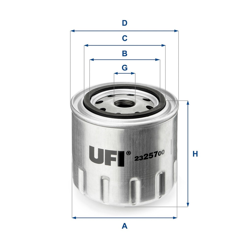 UFI 23.257.00 Oil filter for VOLVO