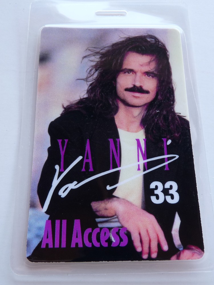 Yanni 1997 All Access Concert Tour Backstage Pass Laminate D19