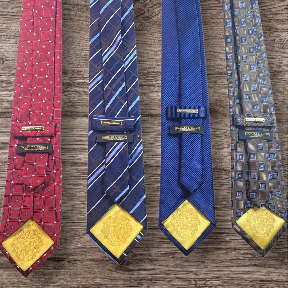 Donald J. Trump Neckties Mens Silk Dress Ties Lot of 4 Business Career