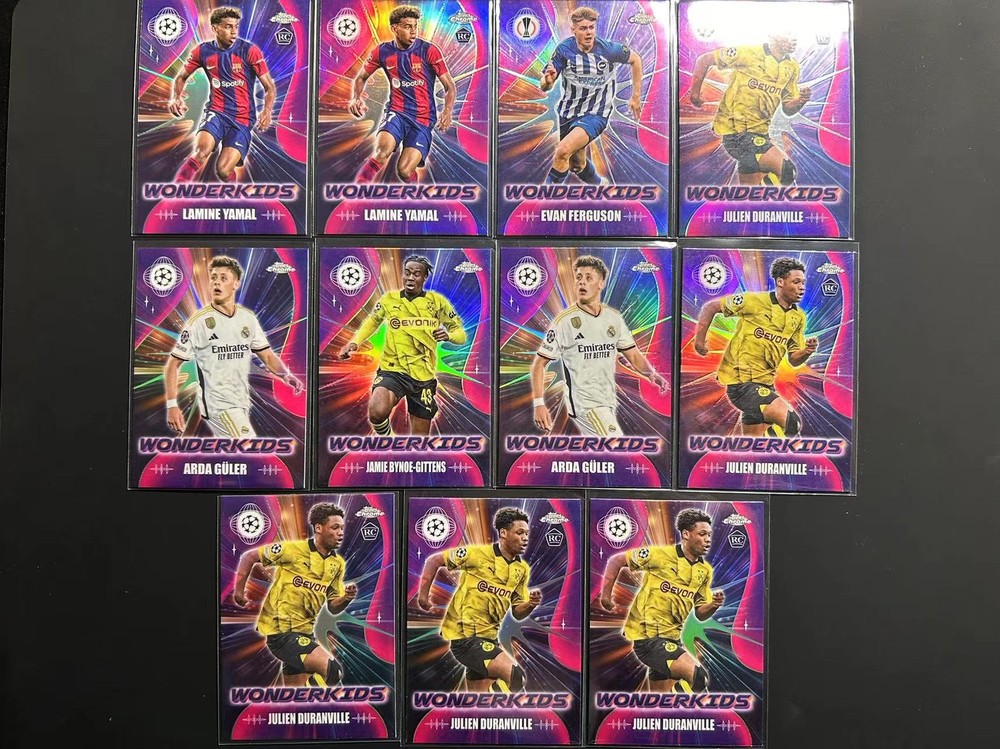 Lamine Yamal Arda Guler 2023-24 Topps Chrome UEFA RC WONDERKIDS lots11 -vi