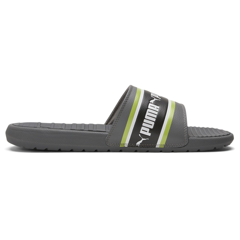PUMA Cool Cat Stripe Repeat Slide  Mens Grey Casual Sandals 38588702