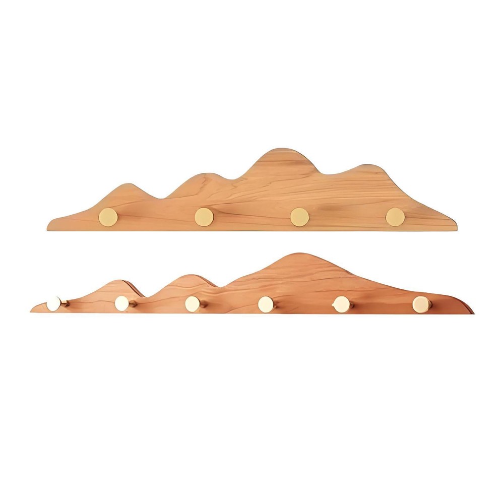 Coat Rack Wall Mount Hat Hanger Space Saving with Screw Rustic Wooden Wall Hook