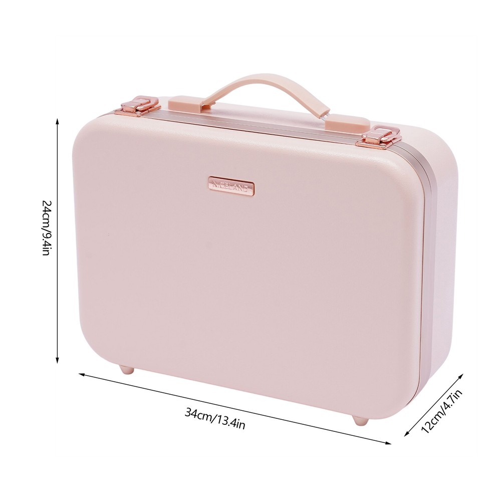 Travel Makeup Train Case with Mirror & LED Light - Cosmetic Organizer Bag