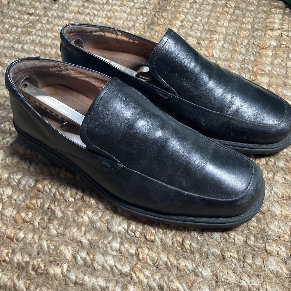 Bostonian Mens Black Leather Slip On Loafer Dress Shoes Size 11M